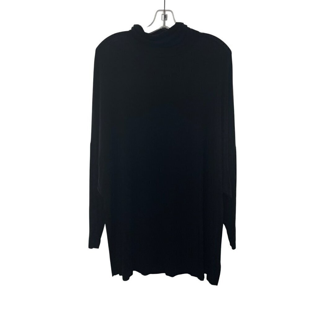 Mod Ref Women's Turtleneck Tunic Top Long Sleeve Black Size Medium
